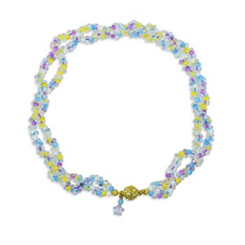 Collier de perles colorées avec fermoir magnétique, bijoux élégants pour elle 2