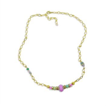 Superposition de colliers de perles faits à la main, collier d’été avec chaîne 2