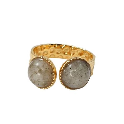 Ophelia labradorite gold plated ring