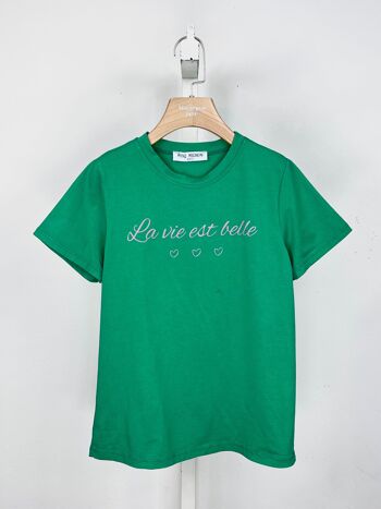 T-shirt en coton à message pour fille 2
