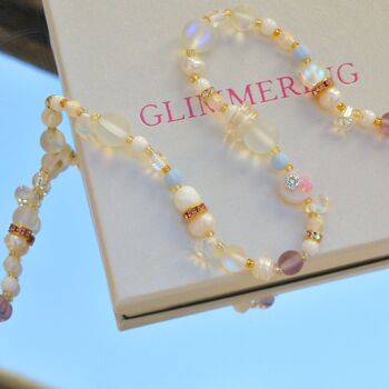 Collier de perles blanches mignon, collier esthétique perles pastel 7