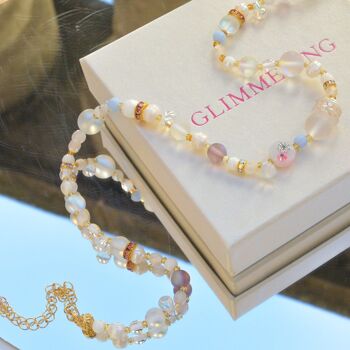 Collier de perles blanches mignon, collier esthétique perles pastel 8