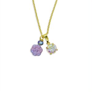 Collier pendentif fleur avec chaîne plaquée or, joli cadeau de bijoux pour elle