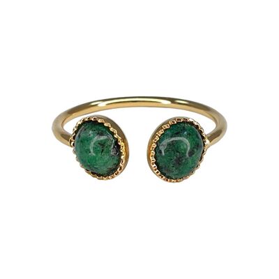 Gold Plated Dora Ruby Zoisite Ring