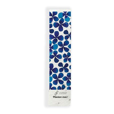 Watercolor plantable bookmark - Blue hydrangeas