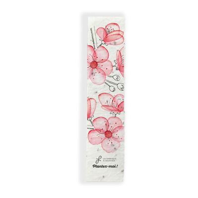 Watercolor plantable bookmark - Sakura