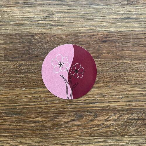 Sealing stamps Violet Red Pink flowers