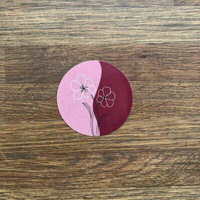 Sealing stamps Violet Red Pink flowers