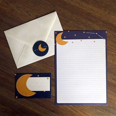 Briefpapier Mond und Sterne