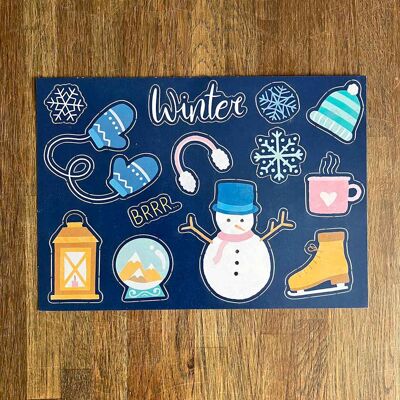 Die Cuts Freeze Winter Skate Schneemaulwurf