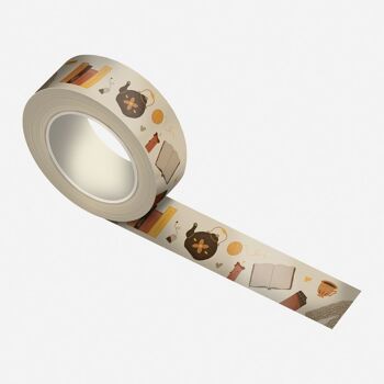 Washi Tape Cozy Tea Candle Chocolat Livres Pull en laine 3