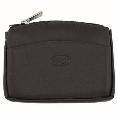 Monedero de piel 553063 - Chocolate