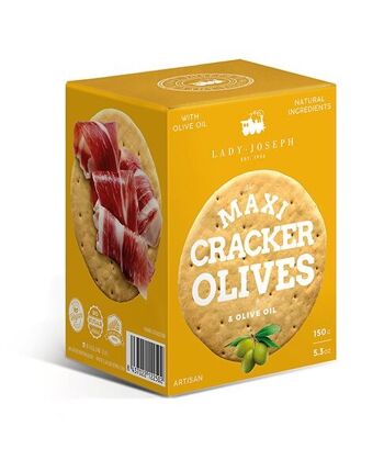 Maxi Cracker aux olives vertes et cracker à l'huile d'olive 1