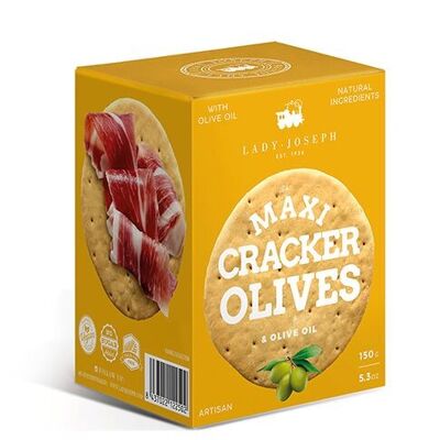 Maxi Cracker con olive verdi e snack cracker all'olio d'oliva