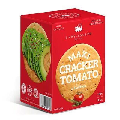 Maxi Cracker con pomodoro, rosmarino e olio d'oliva (snack cracker)