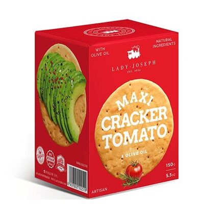 Maxi Cracker con pomodoro, rosmarino e olio d'oliva (snack cracker)