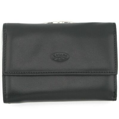 Leather wallet 553011 - Black
