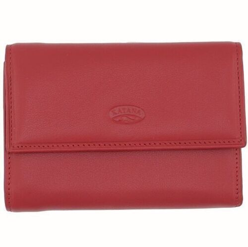 Porte monnaie cuir 553011 - Rouge