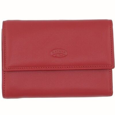 Porte monnaie cuir 553011 - Rouge