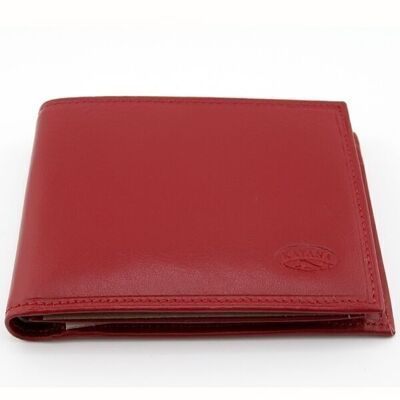 Leather coin purse 553014 - Red