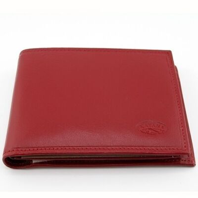 Porte monnaie cuir 553014 - Rouge