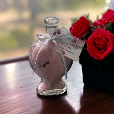 Sali da bagno naturali alla fragranza di rosa tea in barattolo di vetro (500gr)