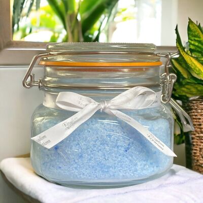 Sels de bain naturels parfumés Tropicana dans un pot en verre (500gr)