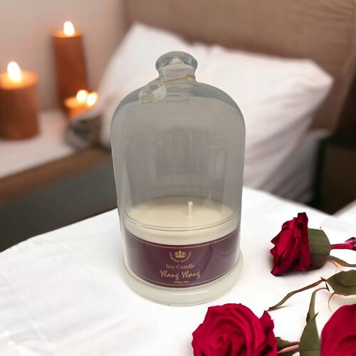 Ylang Ylang Soy Candle (400gr Net) in a beautiful glass jar