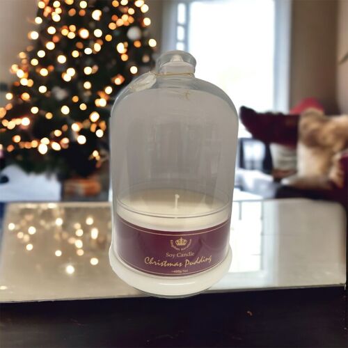 Christmas Pudding Candle (400gr Net) in a beautiful glass jar