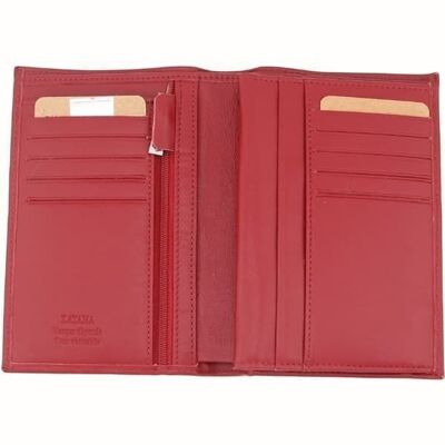 portefeuille cuir 553017 - Rouge