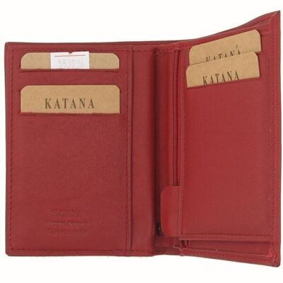Leather wallet 553096 - Red