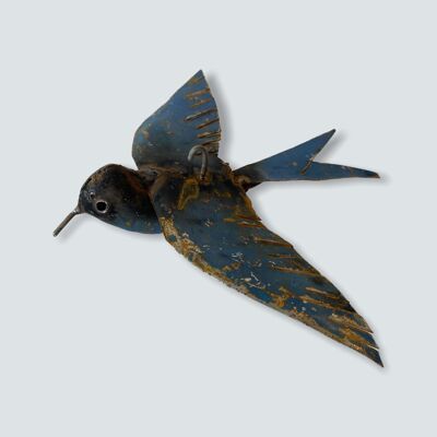 Oiseau de jardin en métal africain - Africain - métal