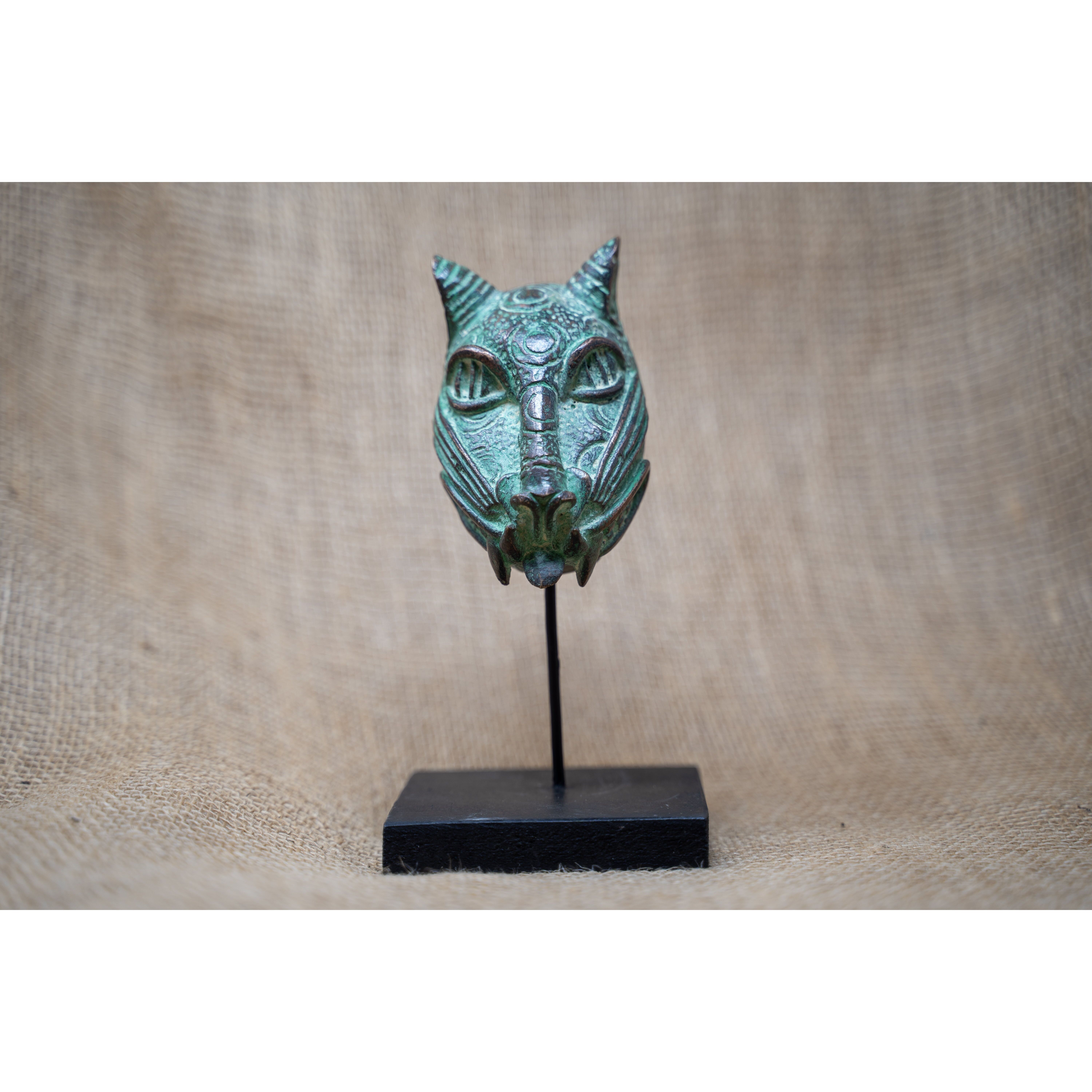 Sculpture Léopard du Bénin - Bronze 26.8