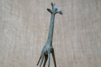 Girafe en bronze - Tchad 20cm.3 4