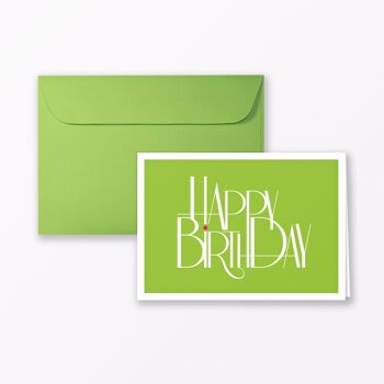 Carte d'anniversaire « Joyeux anniversaire » carte pliante A6 incl. enveloppe 7