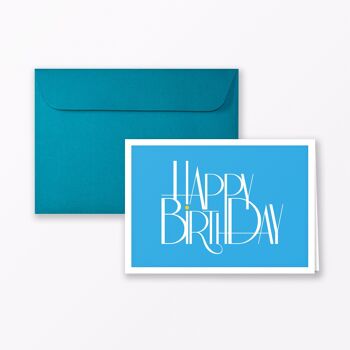 Carte d'anniversaire « Joyeux anniversaire » carte pliante A6 incl. enveloppe 9