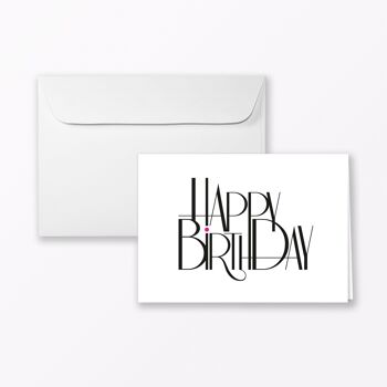 Carte d'anniversaire « Joyeux anniversaire » carte pliante A6 incl. enveloppe 10