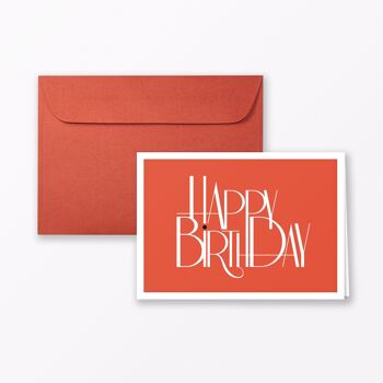 Carte d'anniversaire « Joyeux anniversaire » carte pliante A6 incl. enveloppe 15