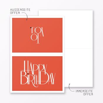 Carte d'anniversaire « Joyeux anniversaire » carte pliante A6 incl. enveloppe 17