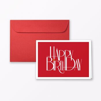 Carte d'anniversaire « Joyeux anniversaire » carte pliante A6 incl. enveloppe 18