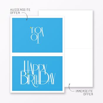 Carte d'anniversaire « Joyeux anniversaire » carte pliante A6 incl. enveloppe 32