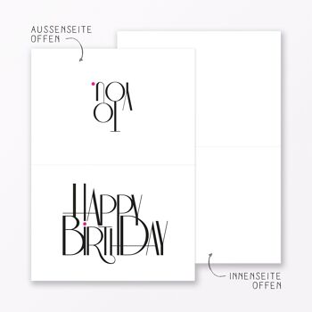 Carte d'anniversaire « Joyeux anniversaire » carte pliante A6 incl. enveloppe 38