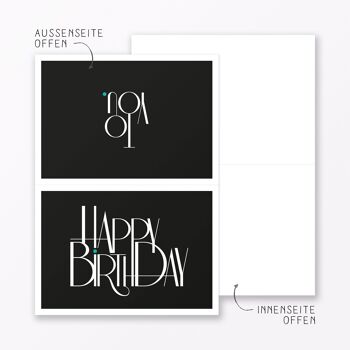 Carte d'anniversaire « Joyeux anniversaire » carte pliante A6 incl. enveloppe 41