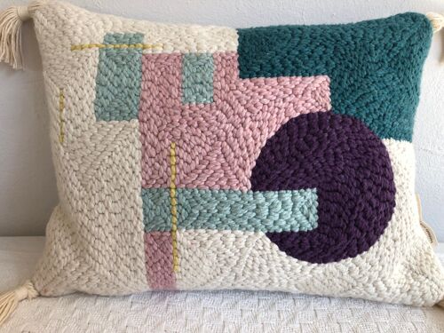 Punch Needle Cushion Cover - Geometric Pattern 2