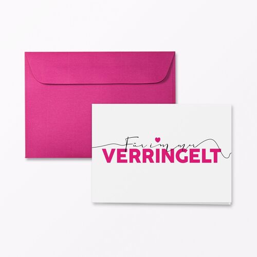 Klappkarte LineArt „Für immer verringelt“ inkl. Umschlag