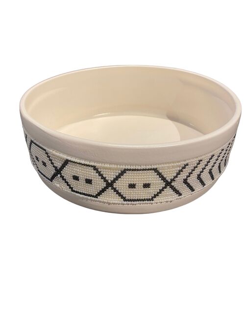 Contemporary Ceramic Beaded Bowl