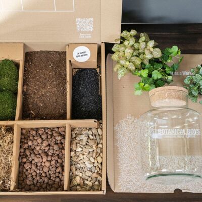 Cork jar terrarium kit