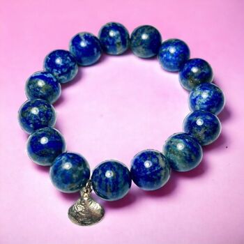 Bracelet "CANBERRA" en pierres naturelles de Lapis Lazuli 1