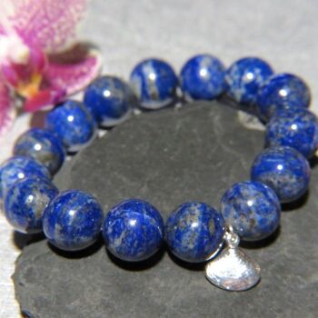 Bracelet "CANBERRA" en pierres naturelles de Lapis Lazuli 2