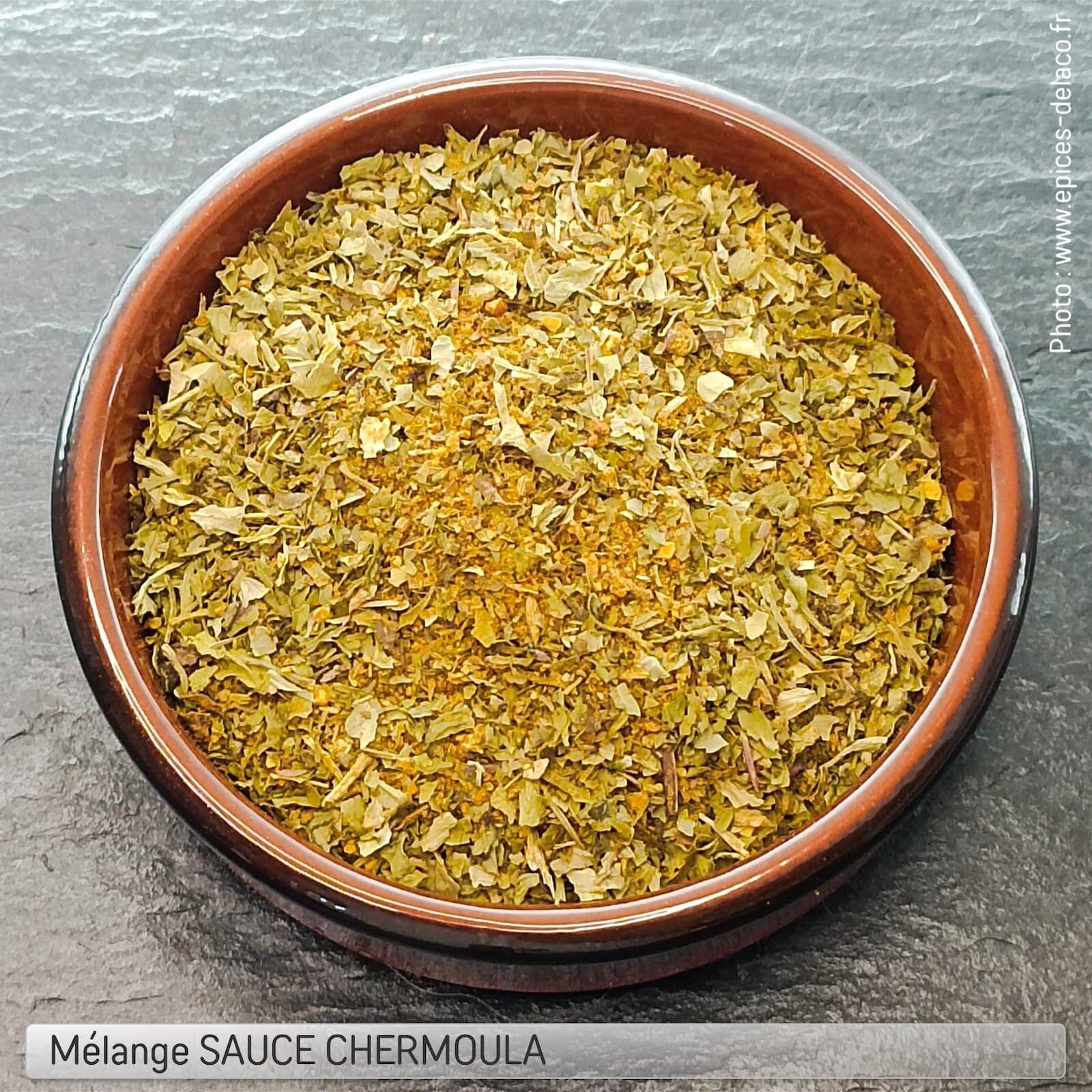Chermoula sauce - a blend of spices, herbs, and aromatics